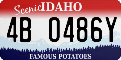 ID license plate 4B0486Y