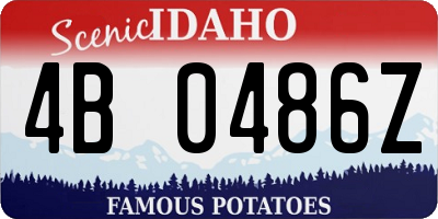 ID license plate 4B0486Z