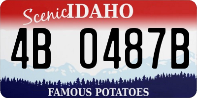 ID license plate 4B0487B