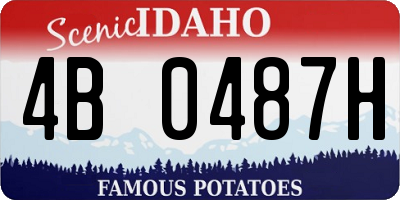 ID license plate 4B0487H
