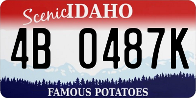 ID license plate 4B0487K