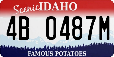 ID license plate 4B0487M