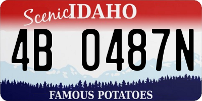 ID license plate 4B0487N