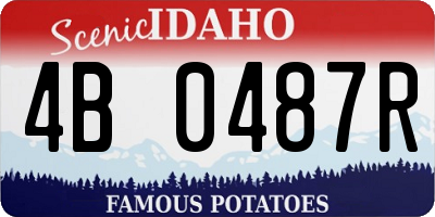 ID license plate 4B0487R