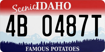 ID license plate 4B0487T