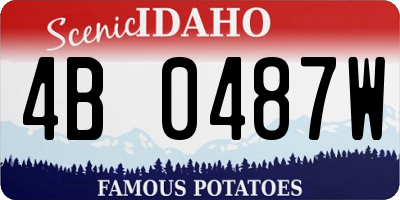 ID license plate 4B0487W