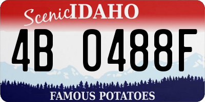 ID license plate 4B0488F