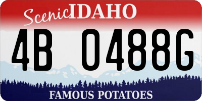 ID license plate 4B0488G