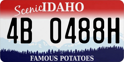 ID license plate 4B0488H