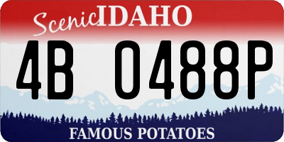 ID license plate 4B0488P