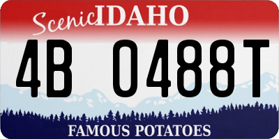 ID license plate 4B0488T