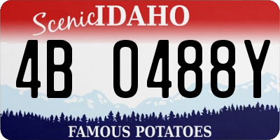 ID license plate 4B0488Y