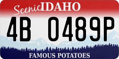 ID license plate 4B0489P