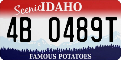 ID license plate 4B0489T