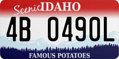ID license plate 4B0490L