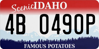 ID license plate 4B0490P