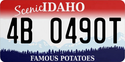 ID license plate 4B0490T