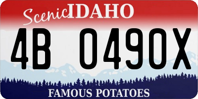 ID license plate 4B0490X