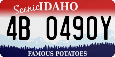 ID license plate 4B0490Y