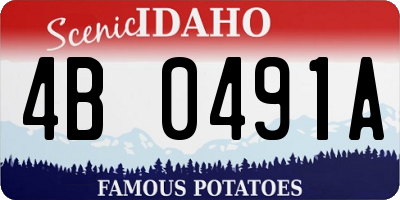 ID license plate 4B0491A