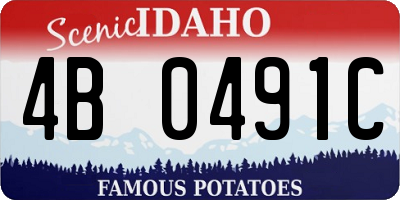 ID license plate 4B0491C