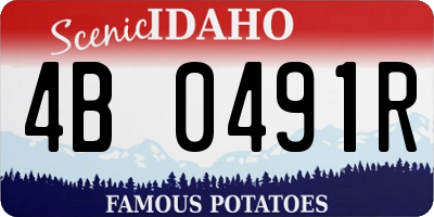 ID license plate 4B0491R