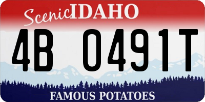 ID license plate 4B0491T