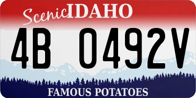 ID license plate 4B0492V