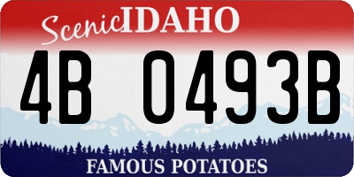 ID license plate 4B0493B