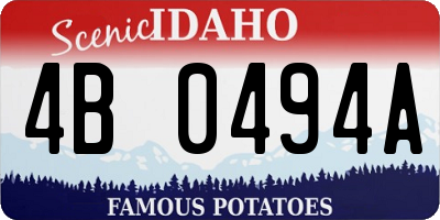 ID license plate 4B0494A