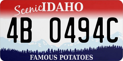 ID license plate 4B0494C
