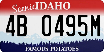 ID license plate 4B0495M