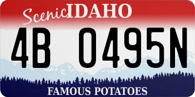ID license plate 4B0495N