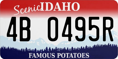ID license plate 4B0495R