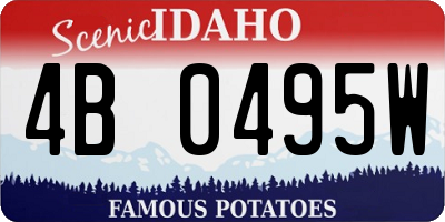 ID license plate 4B0495W