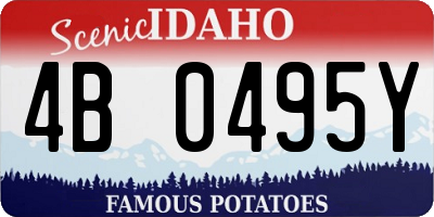 ID license plate 4B0495Y