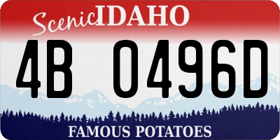 ID license plate 4B0496D