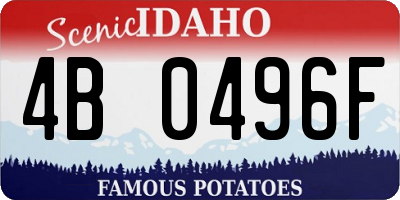 ID license plate 4B0496F