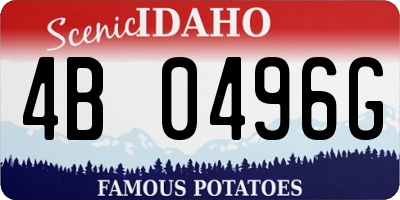 ID license plate 4B0496G