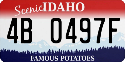 ID license plate 4B0497F