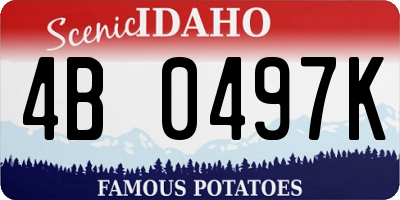 ID license plate 4B0497K