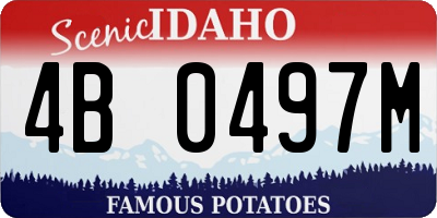 ID license plate 4B0497M