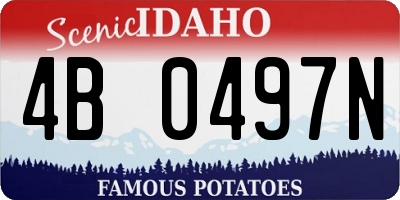 ID license plate 4B0497N