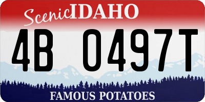ID license plate 4B0497T