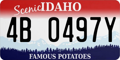 ID license plate 4B0497Y