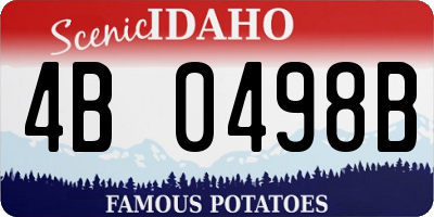 ID license plate 4B0498B