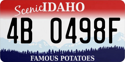 ID license plate 4B0498F