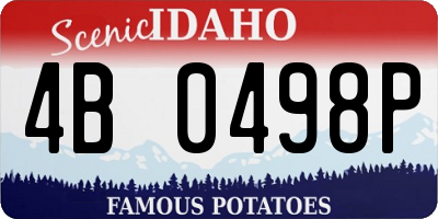 ID license plate 4B0498P