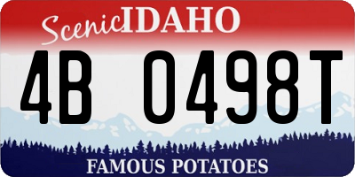 ID license plate 4B0498T