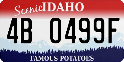 ID license plate 4B0499F